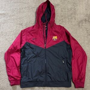 Gently used Nike Kids FC Barcelona Windbreaker Jacket Size L